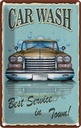 Blechschild 18x12 cm Car Wash best service in town Warnschild Hinweisschild Sicherheit Vorsicht