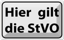 Blechschild 12x18 cm hier gilt StVO Verkehrs Dekoration Warnschild Hinweisschild Sicherheit Vorsicht