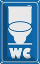 Blechschild 18x12 cm WC Piktogramm Toilette Warnschild Hinweisschild Sicherheit Vorsicht