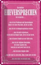 Blechschild 18x12 cm ein ehrliches Eheversprechen Dekoration Spruch Zitat