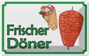 Blechschild 12x18 cm frischer Döner Restaurant Essen Trinken