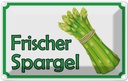 Blechschild 12x18 cm frischer Spargel Restaurant Essen Trinken