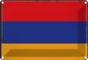 Blechschild 20x30 cm Armenien Armenia Flagge Fahne Wappen