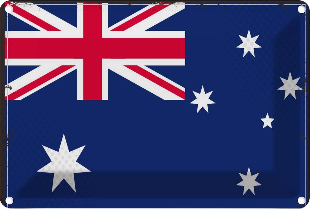 Blechschild 20x30 cm Australien Australia Flagge Fahne Wappen