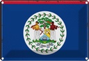 Blechschild 20x30 cm Belizes Belize Flagge Fahne Wappen