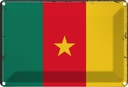Blechschild 20x30 cm Kameruns Cameroon Flagge Fahne Wappen