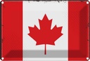 Blechschild 20x30 cm Kanadas Canada Flagge Fahne Wappen