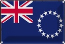 Blechschild 20x30 cm Cookinseln Cook Islands Flagge Fahne Wappen