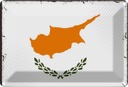 Blechschild 20x30 cm Zypern Cyprus Flagge Fahne Wappen