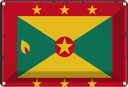 Blechschild 20x30 cm Grenadas Grenada Flagge Fahne Wappen