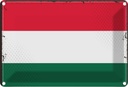 Blechschild 20x30 cm Ungarns Hungary Flagge Fahne Wappen