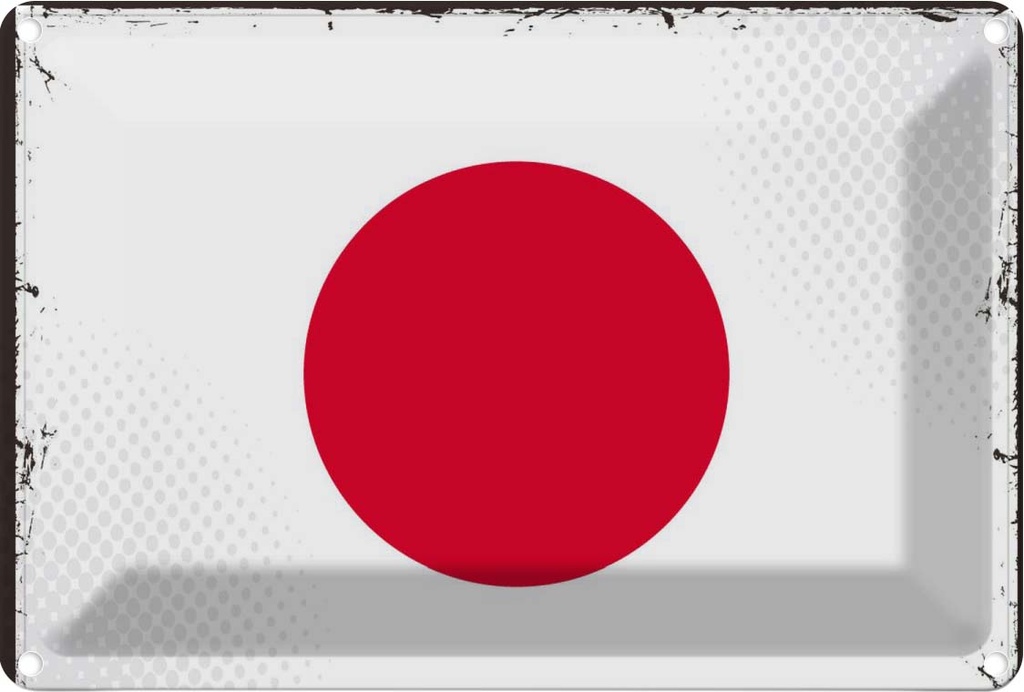 Blechschild 20x30 cm Japans Japan Flagge Fahne Wappen