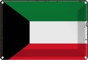 Blechschild 20x30 cm Kuwaits Kuwait Flagge Fahne Wappen