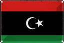 Blechschild 20x30 cm Libyens Libya Flagge Fahne Wappen