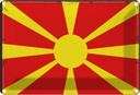 Blechschild 20x30 cm Mazedoniens Macedonia Flagge Fahne Wappen