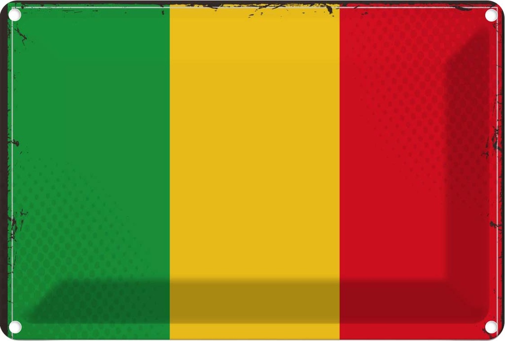 Blechschild 20x30 cm Malis Mali Flagge Fahne Wappen