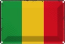 Blechschild 20x30 cm Malis Mali Flagge Fahne Wappen