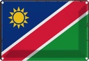 Blechschild 20x30 cm Namibias Namibia Flagge Fahne Wappen