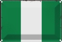 Blechschild 20x30 cm Nigerias Nigeria Flagge Fahne Wappen