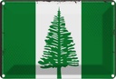 Blechschild 20x30 cm Norfolkinsel Flagge Fahne Wappen