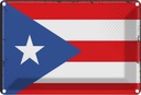 Blechschild 20x30 cm Puerto Ricos Rico Flagge Fahne Wappen
