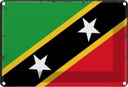 Blechschild 20x30 cm St. Kitts und Nevis Flagge Fahne Wappen