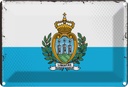 Blechschild 20x30 cm San Marinos Marino England Flagge Fahne Wappen
