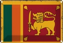 Blechschild 20x30 cm Sri Lankas Lanka Flagge Fahne Wappen