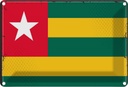 Blechschild 20x30 cm Togos Togo Flagge Fahne Wappen