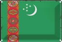 Blechschild 20x30 cm Turkmenistans Turkmenistan Flagge Fahne Wappen