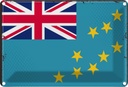 Blechschild 20x30 cm Tuvalus Tuvalu Flagge Fahne Wappen