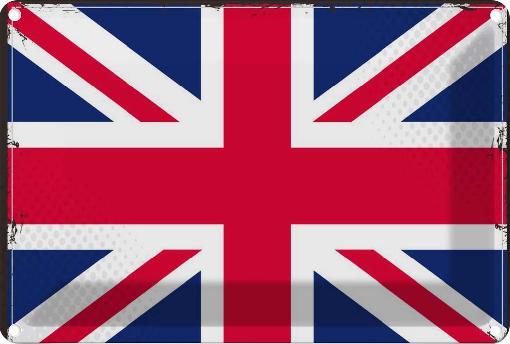 Blechschild 20x30 cm Union Jack United Kingdom Flagge Fahne Wappen