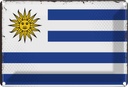 Blechschild 20x30 cm Uruguays Uruguay Flagge Fahne Wappen