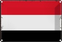 Blechschild 20x30 cm Jemen Yemen Flagge Fahne Wappen