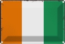 Blechschild 20x30 cm Elfenbeinküste Ivory Coast Flagge Fahne Wappen