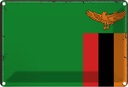 Blechschild 20x30 cm Sambias Zambia Flagge Fahne Wappen