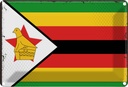 Blechschild 20x30 cm Simbabwes Zimbabwe Flagge Fahne Wappen
