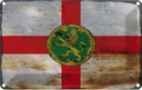 Blechschild 20x30 cm Alderney Rost Flagge Fahne Wappen