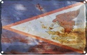 Blechschild 20x30 cm American Samoa Rost Flagge Fahne Wappen
