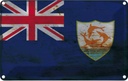 Blechschild 20x30 cm Anguilla Rost Flagge Fahne Wappen