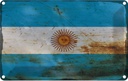 Blechschild 20x30 cm Argentinien Argentina Rost Flagge Fahne Wappen