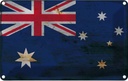 Blechschild 20x30 cm Australien Australia Rost Flagge Fahne Wappen