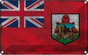 Blechschild 20x30 cm Bermuda Rost Flagge Fahne Wappen