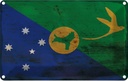 Blechschild 20x30 cm Weihnachtsinsel Rost Flagge Fahne Wappen