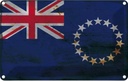 Blechschild 20x30 cm Cookinseln Cook Islands Rost Flagge Fahne Wappen