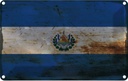 Blechschild 20x30 cm El Salvador Wappen Rost Geburtstag Feiern Party Flagge Fahne