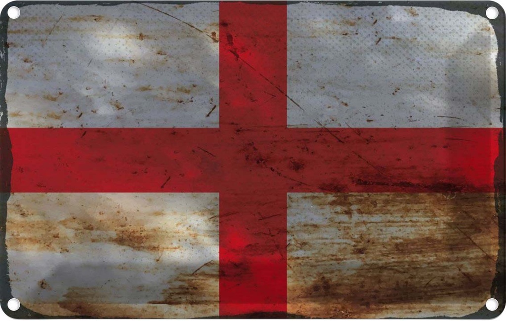 Blechschild 20x30 cm England Rost Flagge Fahne Wappen