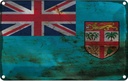 Blechschild 20x30 cm Fidschi Fiji Rost Flagge Fahne Wappen