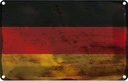 Blechschild 20x30 cm Deutschland Germany Rost Flagge Fahne Wappen