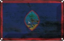 Blechschild 20x30 cm Guam Rost Flagge Fahne Wappen